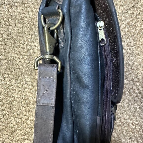 LEATHER SATCHEL CROSSBODY SHOULDER BAG UNISEX - Picture 5 of 10